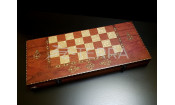 Шахматы + нарды "Гранд 60 см" роза антик