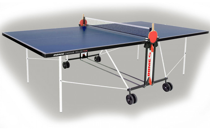 Теннисный стол Donic Indoor Roller FUN синий + Теннисный стол Donic Indoor Roller FUN синий +